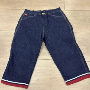 Vintage Y2K Low Rise Diesel Dark Denim Capri Pants Womens #C - Picture 1 of 8