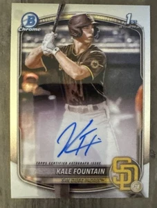 2025 Bowman Chrome 1st San Diego Padres Kale Fountain Auto #CPAKFO - Picture 1 of 2