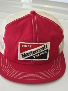 🔥 Vintage HERBST Mastercraft Reifen Snapback Trucker Style Mütze ~ UNGETRAGEN - Bild 1 von 10