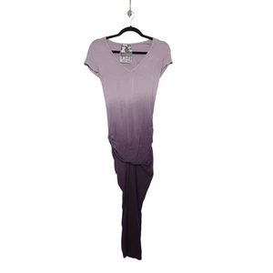 Young Fabulous Broke Tie Dye Maxi Dress Purple Ombre Cinched Small - Picture 1 of 5