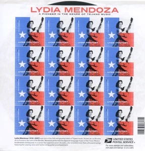 USPS Lydia Mendoza Forever Stamps, Full Sheet of 16, Scott #4786, 2013, MNH - Picture 1 of 2