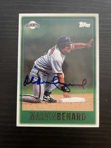 Tarjeta autografiada 1997 Topps #114 Marvin Bernard Gigantes de San Francisco - Imagen 1 de 1