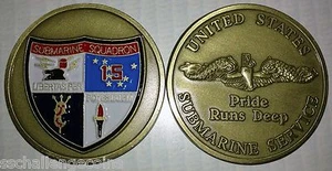 ComSubRon 15 Submarine Squadron Fifteen Challenge Coin USN SSN SSBN SSGN - Picture 1 of 1