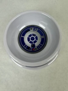 Star Wars R2-D2 Pet Bowl Melamina Vista Superior Piezas Limitado Blanco Azul Gris Individual - Imagen 1 de 6