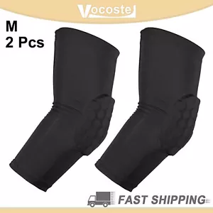 2pcs Elbow Brace Support Sleeve Elbow Pad Sleeve Unisex Black Size M - Picture 1 of 8