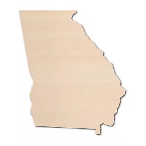 Georgia State Unfinished Wood Cut Shape Various Size & Qty 3mm Craft Hobby - Picture 1 of 3