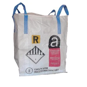 Saccone big bag tubolare, omologato UN13H3Y amianto, con liner, 90x90x120 cm - Foto 1 di 3