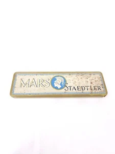 Vtg Mars Staedtler Pencils 2886 F H Lumograph 8 Pencils With Original Tin - Picture 1 of 14