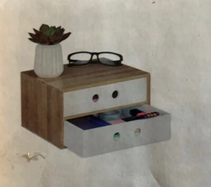 Schreibtisch organizer Ablage Kasten 2 Schubladen 1,7 kg Büro Organizer Bambus - Bild 1 von 2
