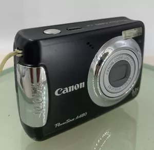 Canon PowerShot A480 10.0MP DIGITAL CAMERA BLACK NO CHARGER NO CARD TESTED - 243 - Picture 1 of 8