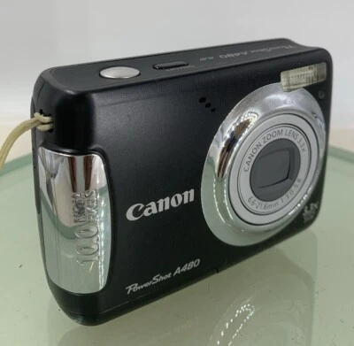 Canon PowerShot A480 10.0MP DIGITAL CAMERA BLACK NO CHARGER NO CARD TESTED - 243 - Image 1 of 4