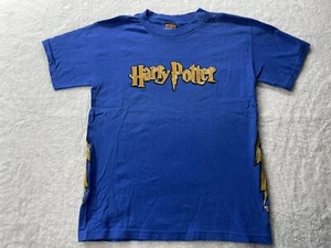 Vintage 2000s HARRY POTTER T-Shirt Warner Bros Boys Large Blue - Picture 1 of 15