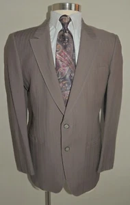 VINTAGE LeBARON MEN'S TAUPE WOOL BLEND 2 BUTTON SPORT COAT SIZE 42R - Picture 1 of 9