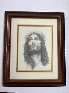 Crown of Thorns Framed Print Mark Cannon Beautiful Wood Frame Jesus 11 3/4” 10” - Picture 1 of 3