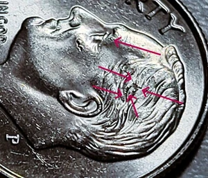 2018 P Philadelphia U.S. Roosevelt moneda de diez centavos gratis S&H BIN934 troqueles fichas en el anverso - Imagen 1 de 3