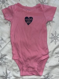 Baby Girl 9 m Carter's Newborn Pink Wild About Daddy Bodysuit - Picture 1 of 2