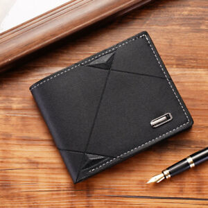New men's wallet multi-card wallet Thin three-fold horizontal soft wallet