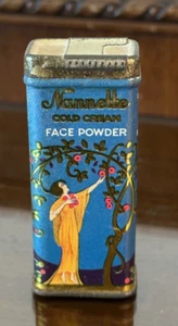 Antike Nannette Cold Cream Gesicht Puder Dose Litho Make Up Art Deco Kosmetik - Bild 1 von 6