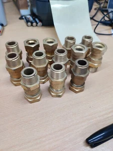 13x Hawke 501/421 atex 2  universal cable gland M20 brass cable entry ex2 - Picture 1 of 14