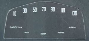 CARATULA 130 KM/H TACHO RENAULT DAUPHINE UND GORDINI KUNSTSTOFF METHACRYLAT - Bild 1 von 1