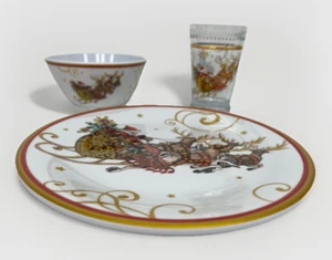 Williams Sonoma Twas The Night Before Christmas Kids Melamine Set 3 Pieces - Picture 1 of 4