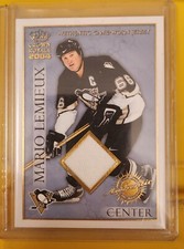 Mario Lemieux 2003-04 Crown Royale Authentic Game Worn Jersey /200!  Penguins!
