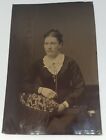 Tin Type Photograph Pretty Woman Jewelry Earrings Large