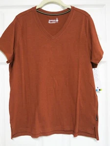 Camiseta para mujer SMARTWOOL marrón óxido/pacana grande - nueva con etiquetas - Imagen 1 de 4