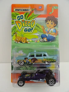 2010 Matchbox Go Diego Go! Easter Rides 2-Pack (Checker Cab & 2006 Dune Buggy) - Picture 1 of 6