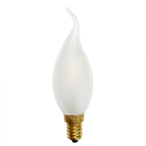 LED Filament Windstoß Kerze 2W = 25W E14 MATT Glühlampe Tip Glühbirne warmweiß - Bild 1 von 3