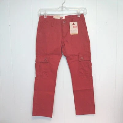 Size 8 24x22 Levi's 511 Slim Cargo Pants Burnt Henna Red Sienna NEW tags NWT - Image 1 of 4