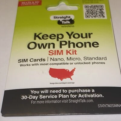 Verizon To Straight Talk 3/1 Nano Phone Sim Card V New iPhone New - Image 1 of 3