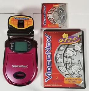2003 Hasbro Video Now Player Pink Model B&W W/ Light Attachment & 2 Discs READ - Picture 1 of 14