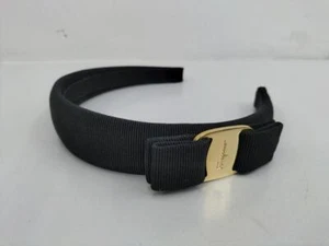 Salvatore Ferragamo black ribbon headband - Picture 1 of 5