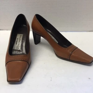 Balenciaga Paris Damengröße US 6 C braune Leder-Heels authentisch Spanien - Bild 1 von 9