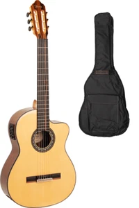 GUITARE CLASSIQUE 4/4 ELECTRO ACOUSTIQUE VALENCIA VC564 CE NATURELLE AVEC HOUSSE - Foto 1 di 10