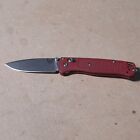 Benchmade 535 Bugout Custom Red And Silver Axis Lock S30V Knife