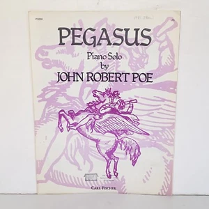 Rare Vintage 1979 Pegasus Piano Solo Sheet Music by John Robert Poe - Picture 1 of 11
