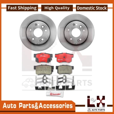 Brembo For 1999-2008 Acura TL Rear Brake Rotors Ceramic Brake Pads - Image 1 of 4