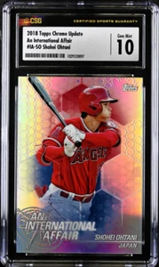 ⭐️ SHOHEI OHTANI 2018 TOPPS CHROME INTERNATIONAL REFRACTOR #IASO CSG 10 MINT RC - Picture 1 of 2
