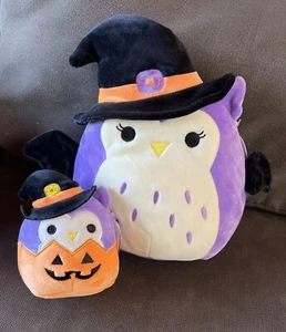 Squishmallows Holly with Witch Hat and Bat Wings 8" and 4" NWT - Picture 1 of 13