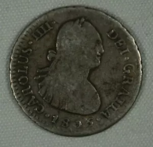1805 Spanish One Reales, Portrait Type, Average. - Picture 1 of 3