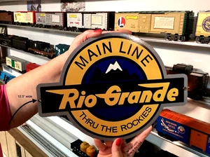 Letrero de ferrocarril Denver y Río Grande/decoración de pared de metal 12,5 x 9,25 pulgadas - EE. UU. - Imagen 1 de 6