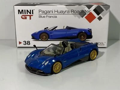Pagani Huayra Roadster Blu Francia Guida a Destra 1:64 Minigt MGT00038R - Immagine 1 di 4