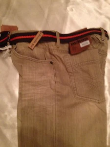 Urban Pipeline: Boy's Relaxed Boot Cut, Adj. Waistband Jeans, Belt: Tan 10, 16  - Picture 1 of 4