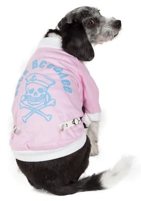 Skull Fashion Pet Dog or Cat Jacket Coat Shirt Clothes Clothing Apparel - Image 1 of 2