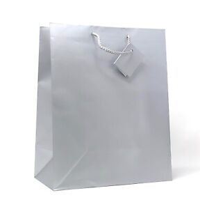 Allgala 12PK Premium Large Solid Color Matte Finish Paper Gift Bags 13x10.5x5.5"