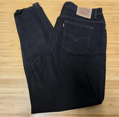 Vintage Levi's 550 Jeans Womens 18W Black Relaxed Fit Tapered Leg Made USA 90s - Image 1 of 4