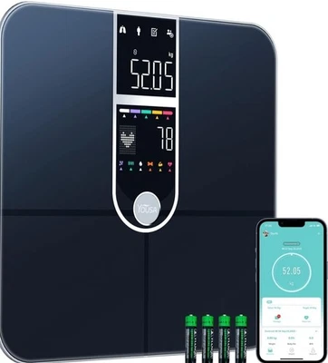 Báscula Inteligente para Peso Corporal, Pantalla Doble Báscula Digital Baño 400lbs Foto 1 de 4