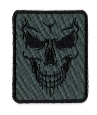 Scary Skull Patch I Horror Skeleton Military Army Navy Grim Gothic Mean Symbol - Image 1 of 2